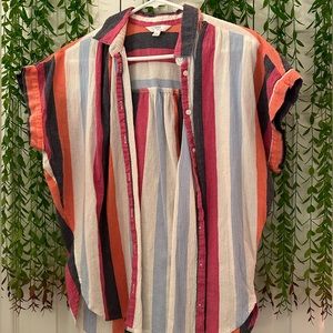 Multi-Colored Oversized Button Down